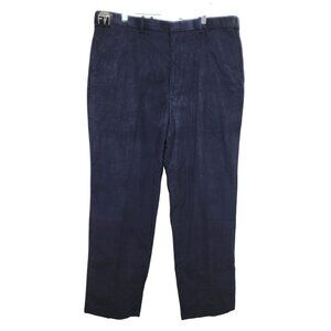 Pegasus Mens Navy Blue Corduroy Pants Size 42x31 Straight-Leg